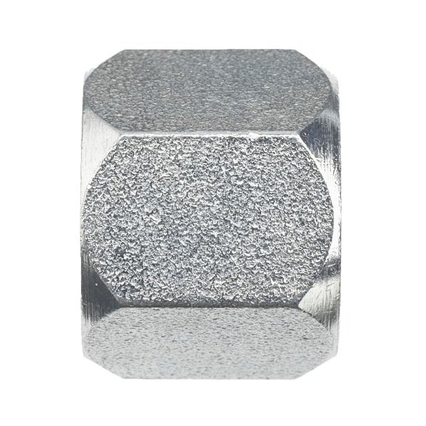 Brennan Industries Tube Cap Nut; 1/2 in. Tube Outer Diameter; 3/4 in.-16 TPI JIC; 0.75 in. Length; Steel Material 0304-C-08 - main